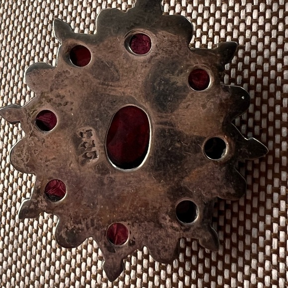 925 amber quartz heavy 30g multi stone sun charm necklace boho crystals - Picture 5 of 8